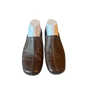 Natural Soul by Naturalizer Women's Brown Leather Slip On Loafer Shoes Size 9M